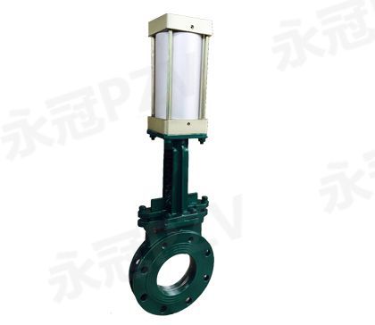 Pneumatic flange knife gate valve PZ673H