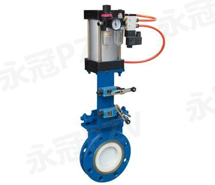Pneumatic knife gate valve PZ673TC
